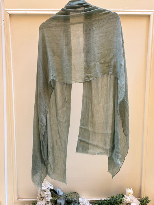 Thai Crinkled Mint green linen