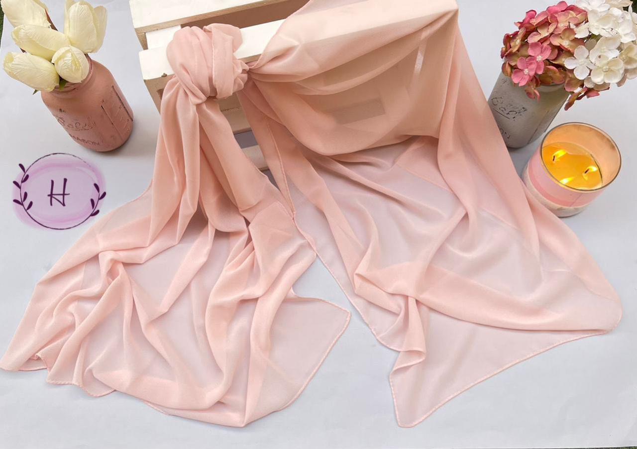 Plain nude scarf