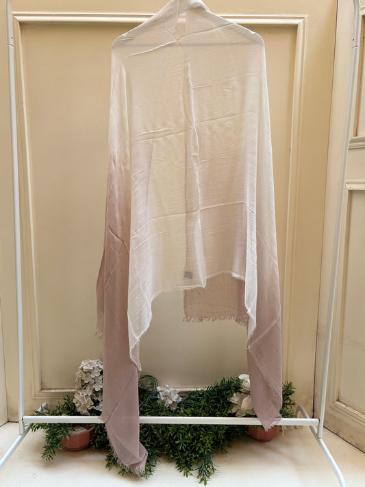 White dark rose ombre linen