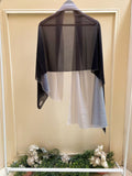 Black grey ombre chiffon