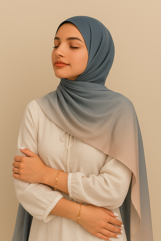 Blue beige Ombre