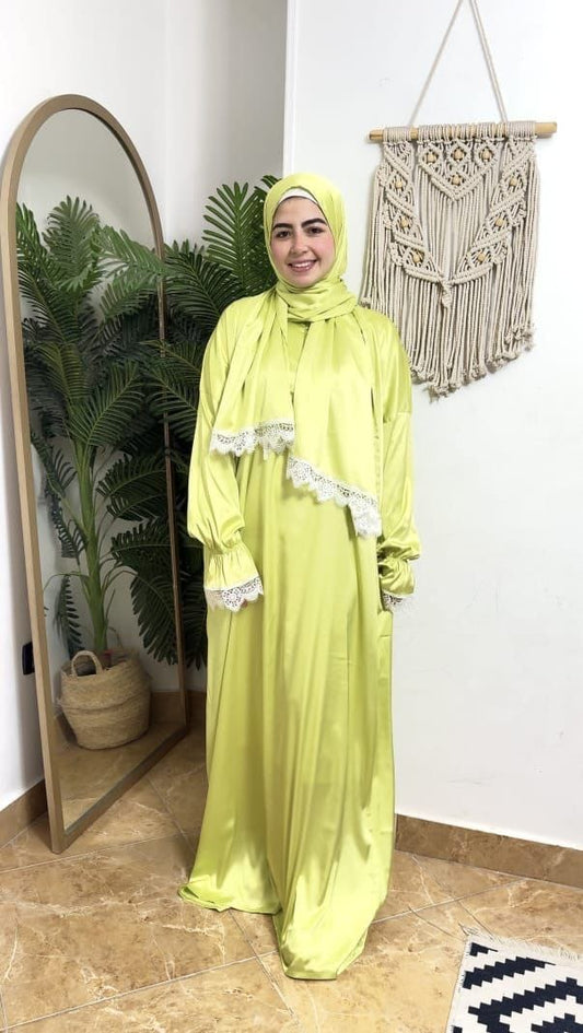 Neon yellow Satin isdao