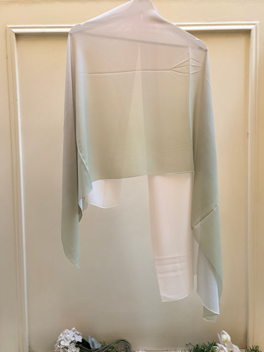 Olive beige ombre chiffon