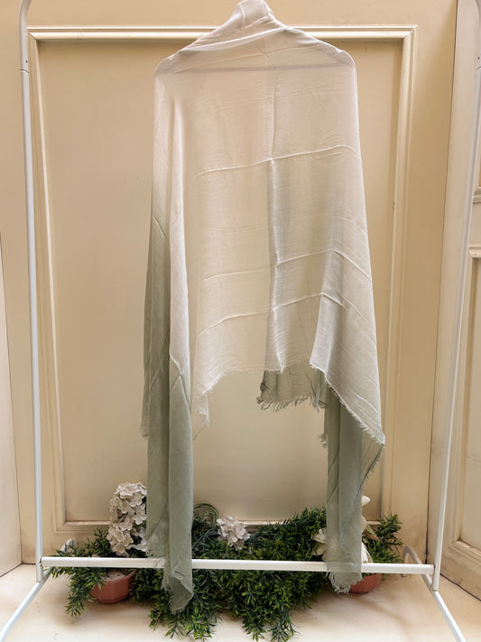 White lime green ombre linen