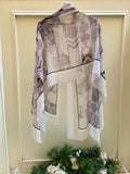 Beige brown chiffon