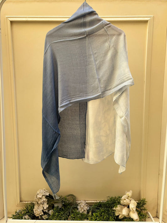 Baby blue shades ombre modal