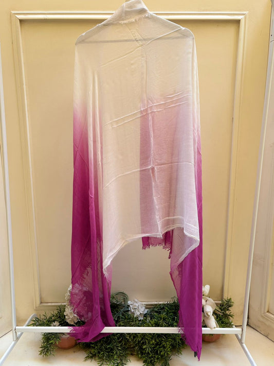 White purple ombre linen