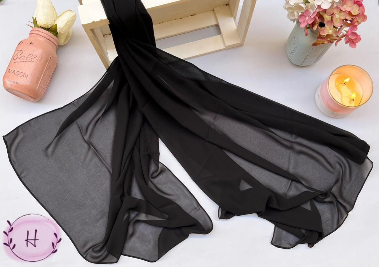 Black chiffon