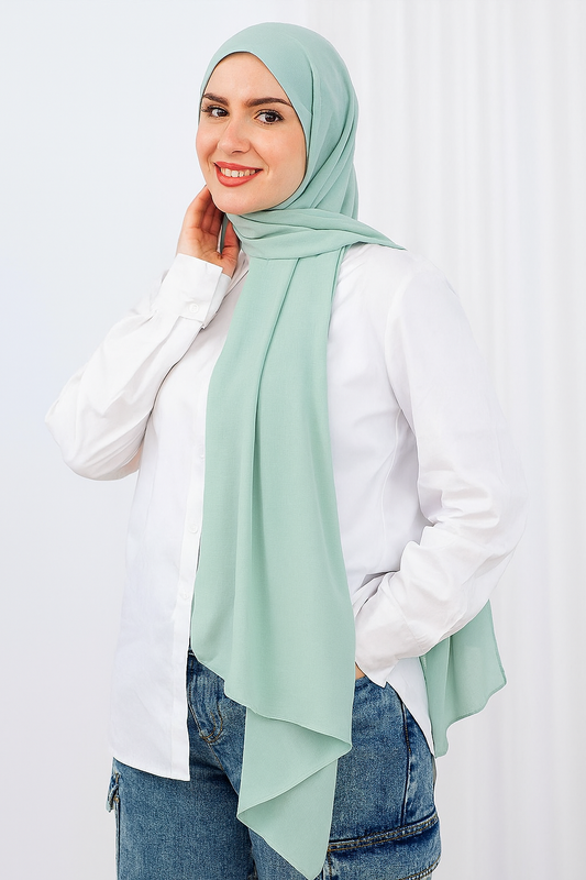 Mint green cotton modal