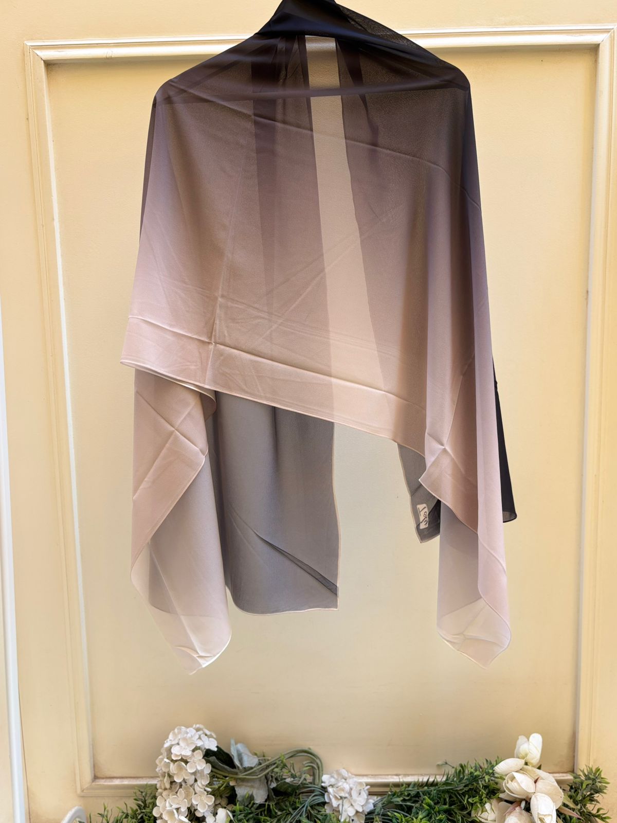 Black cafe ombre chiffon