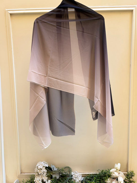 Black cafe ombre chiffon