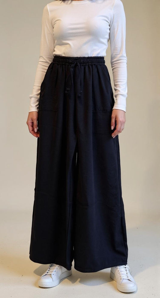 Black linen pants