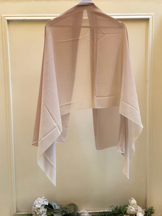 Beige shades ombre chiffon