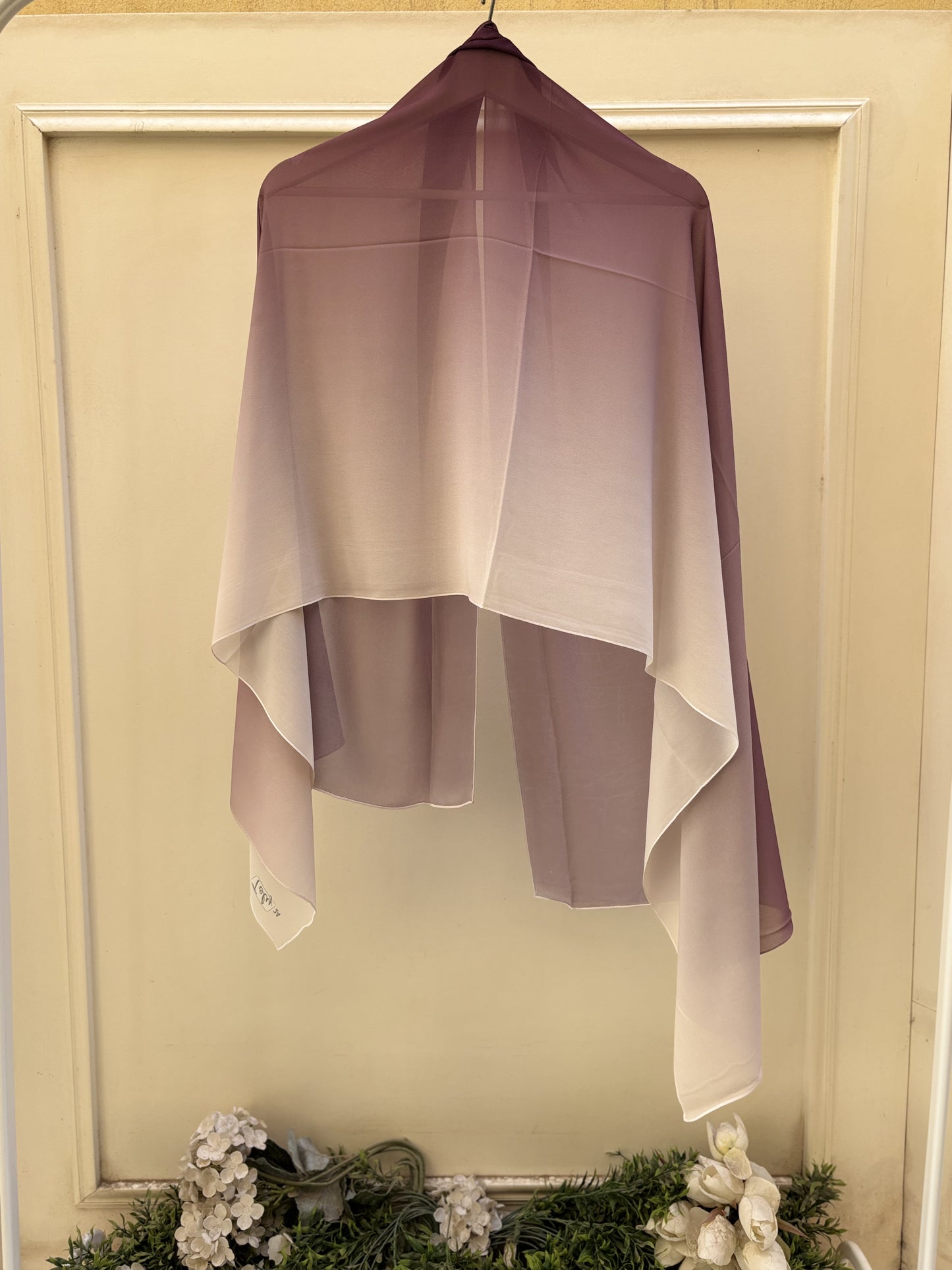 Purple rose ombre chiffon