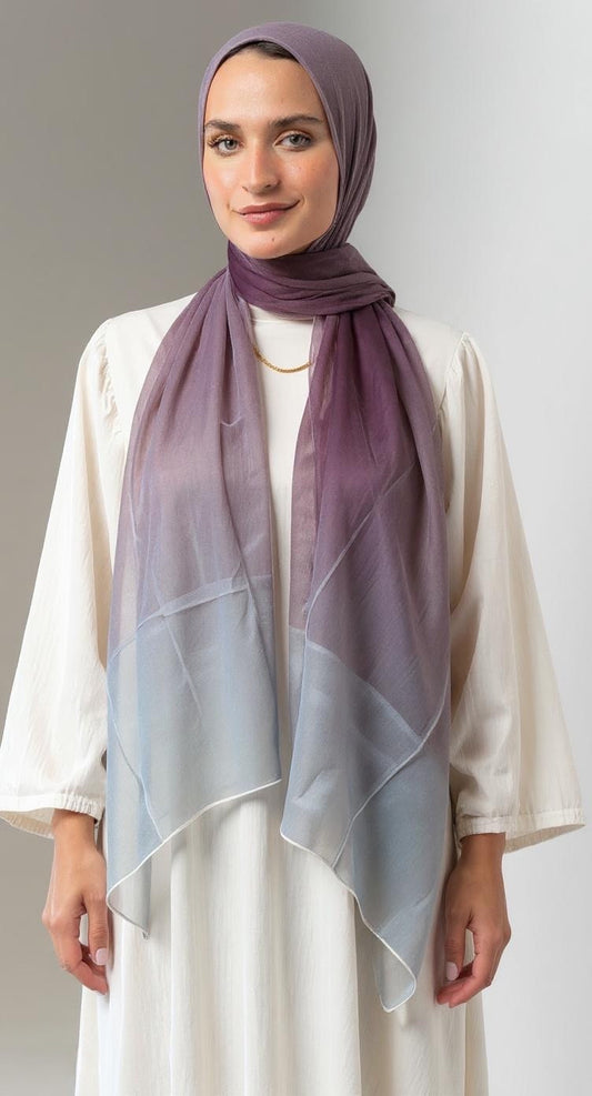 Purple baby blue ombre
